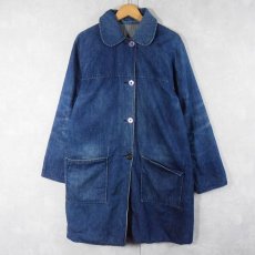 画像2: 70's〜 Pioneer Wear ヒッコリーストライプ柄 リバーシブルデニムジャケット SIZE16 (2)