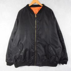 画像2: 民間品 K SPORTS "MA-1 TYPE" フライトジャケット BLACK 3XL (2)