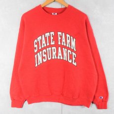 画像1: 90's Champion USA製 "STATE FARM INSURANCE" プリントスウェット L (1)