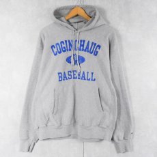 画像1: 2000's Champion REVERSE WEAVE "COGINCHAUG BASEBALL" プリントスウェットフーディー L (1)