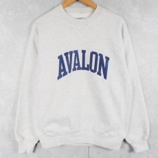 画像1: 90's RUSSELL ATHLETIC USA製 REVERSE WEAVE TYPE "AVALON" 前V プリントスウェット M (1)