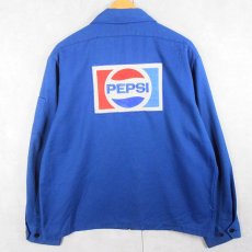 画像2: 70's RIVERSIDE USA製 "PEPSI" 飲料メーカー ロゴワッペン付き ワークジャケット M (2)