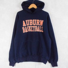 画像1: 90's〜 RUSSELL ATHLETIC USA製 "AUBURN BASKETBALL" プリントスウェットフーディ NAVY XL (1)