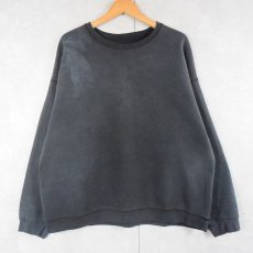 画像1: Hanes 無地スウェット BLACK XL (1)