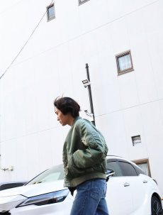 画像2: 民間品 ALPHA INDUSTRIES "MA-1 TYPE" フライトジャケット XL (2)