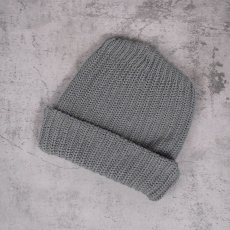 画像2: COLUMBIA KNIT USA製 ロングコットンウォッチキャップ CHACOAL (2)