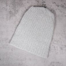 画像1: COLUMBIA KNIT USA製 ロングコットンウォッチキャップ SMOKEY (1)