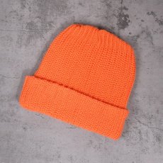 画像2: COLUMBIA KNIT USA製 ロングコットンウォッチキャップ ORANGE (2)