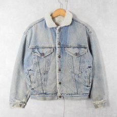 画像1: 80's Levi's USA製 デニムボアジャケット L (1)