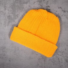 画像2: COLUMBIA KNIT USA製 ロングコットンウォッチキャップ GOLD (2)