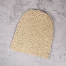 画像1: COLUMBIA KNIT USA製 ロングコットンウォッチキャップ OLDGOLD (1)