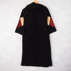 画像2: 80〜90's Christian Dior ROBE DE CHAMBRE フーデッドベロアローブ BLACK ONESIZE (2)