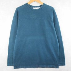 画像1: 90's COLUMBIA KNIT USA製 無地 フットボールロンT M (1)