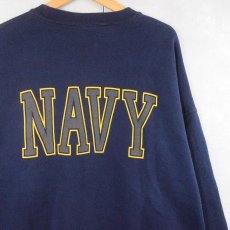 画像2: 90's SOFFE USA製 "U.S.NAVY" リフレクタープリントスウェット 2XL (2)