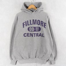 画像1: 90's〜 RUSSELL ATHLETIC USA製 "FILLMORE CENTRAL" プリントスウェットフーディ XL (1)