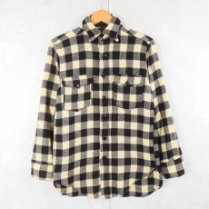 画像1: 60's Woolrich ブロックチェック柄 ウールシャツ SIZE14 (1)