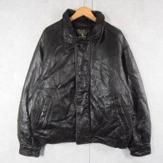 画像1: Eddie Bauer レザージャケット BLACK L (1)