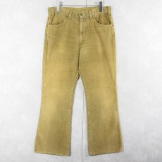 画像1: 70's LEVI'S BIGE 646 コーデュロイ フレアパンツ W36 (1)