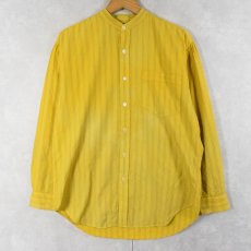 画像2: Ralph Lauren 柄織 ストライプ柄 バンドカラー コットンシャツ size12 (2)