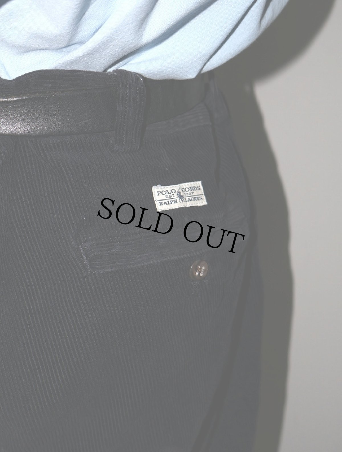 画像1: 90's POLO Ralph Lauren "PHILIP PANT" コーデュロイパンツ NAVY W35 (1)