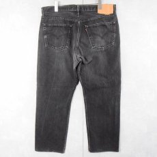 画像2: 90's Levi's 501 USA製 "サルファブラック" ブラックデニムパンツ W37 (2)