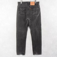 画像2: 90's Levi's 501 REGULAR FIT STRAIGHT LEG "サルファブラック" ブラックデニムパンツ W31 (2)