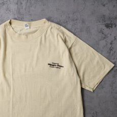 画像1: 80's MEDALLION USA製 "Haagen-Dazs" フロッキーロゴプリントTシャツ L (1)