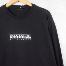 画像1: NAPAPIJRI ロゴプリントロンT BLACK S (1)