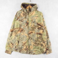 画像1: KING'S CAMO リアルツリーカモ柄 キルティングライナー 中綿入りジップパーカー M (1)