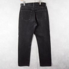 画像2: 90's Levi's 501 USA製 "サルファブラック" ブラックデニムパンツ W31 (2)