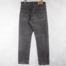 画像2: 90's〜 Levi's 501 "サルファブラック" ブラックデニムパンツ W31 (2)