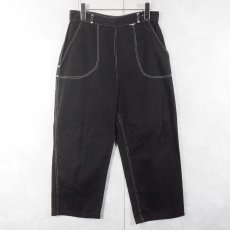 画像2: 60's コットンワークパンツ BLACK W29 (2)