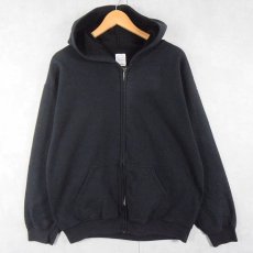 画像1: GILDAN スウェットジップパーカー BLACK L (1)