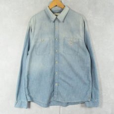 画像2: Ralph Lauren DENIM & SUPPLY 星条旗×鷲 シャンブレーシャツ XL (2)