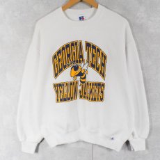 画像1: 90's RUSSELL ATHLETIC USA製 "GEORGIA TECH" 前V プリントスウェット L (1)