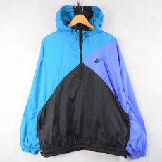 画像2: 90's NIKE 銀タグ ハーフジップ ナイロンパーカー XL (2)