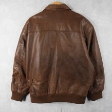 画像2: 80's〜 GENERAL CLOTHING COMPANY LTD "A-2 TYPE" レザーフライトジャケット L (2)