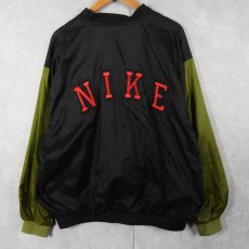 画像2: 90's NIKE 銀タグ 切り替えデザイン ナイロンジャケット BLACK L (2)