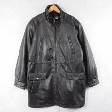 画像1: ORVIS レザーハーフコート BLACK M (1)