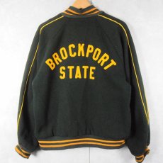 画像1: 60's PRINCETON "BROCKPORT STATE" リバーシブル ウールスタジャン (1)