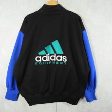 画像2: 90's adidas EQUIPMENT ロゴ刺繍 プルオーバー ジャージジャケット BLACK M (2)