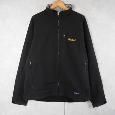 画像1: 2000's Patagonia "CROWN ROYAL" ロゴ刺繍 ソフトシェルジャケット BLACK XL (1)