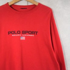 画像1: 90's POLO SPORT Ralph Lauren ロゴプリントロンT  (1)