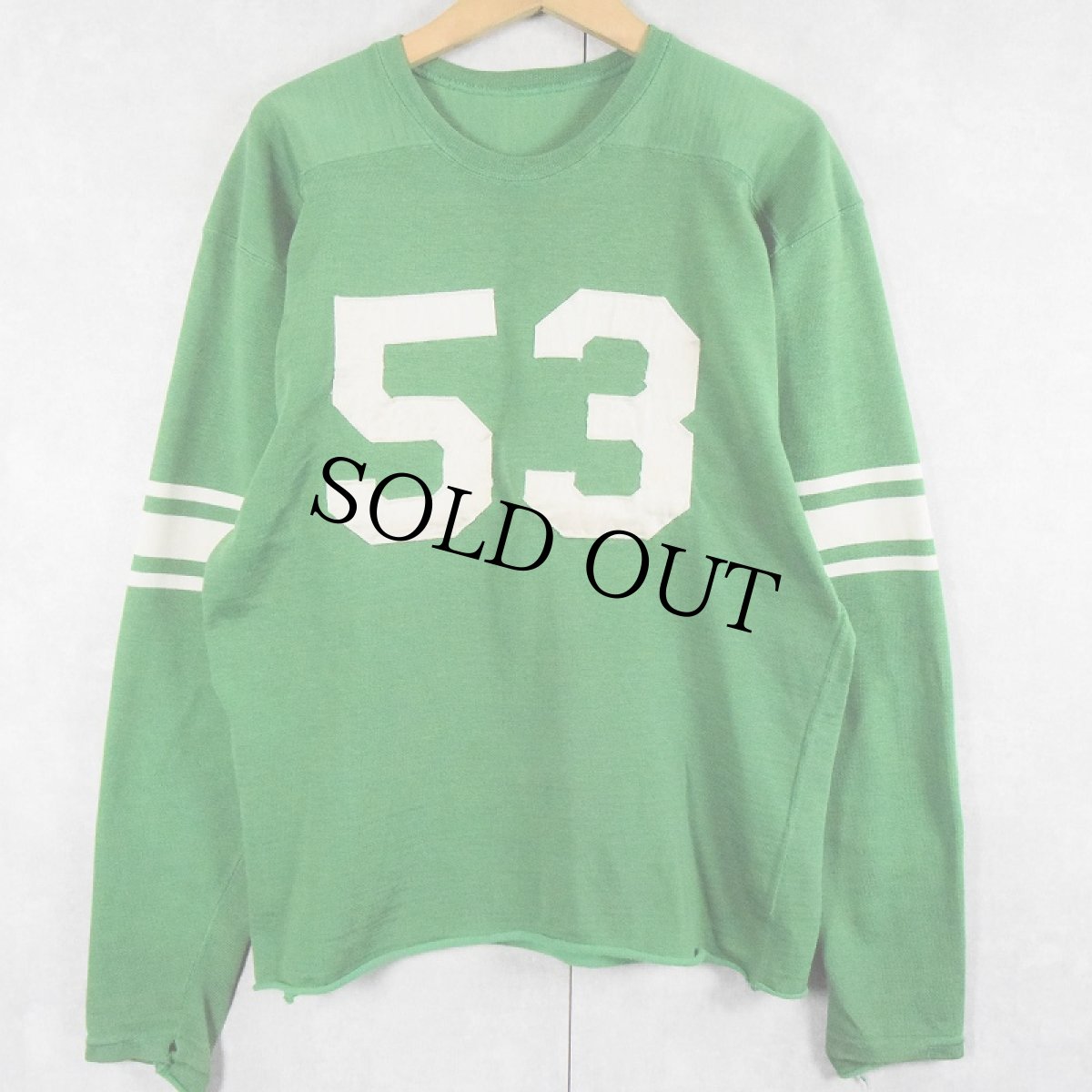 画像1: 〜60's "53" レーヨンフットボールTシャツ  (1)