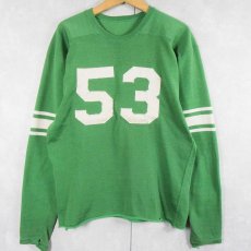 画像1: 〜60's "53" レーヨンフットボールTシャツ  (1)