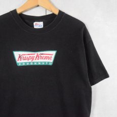 画像1: Krispy Kreme Doughnuts ドーナツショップ ロゴプリントTシャツ BLACK L (1)