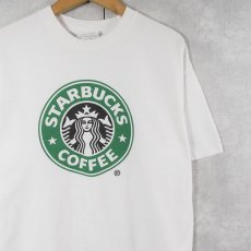 画像1: STARBUCKS COFFEE ロゴプリントTシャツ L (1)