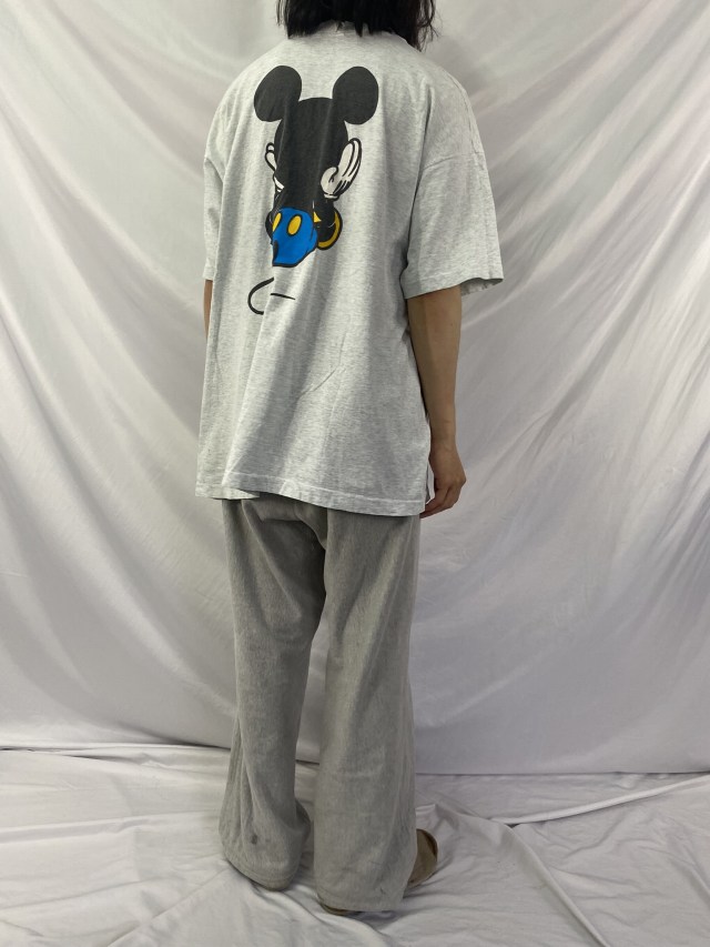 90's MICKEY&CO. 青パンミッキー プリントTシャツ XXXL