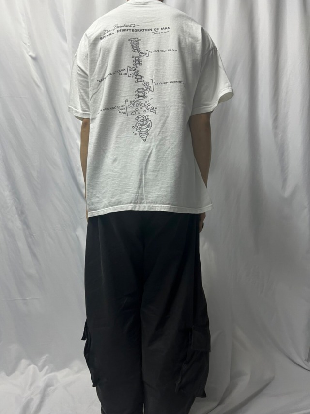 Don Barnhart The Spinal Disintegration of Man サイン入り コメディアンプリントTシャツ XL