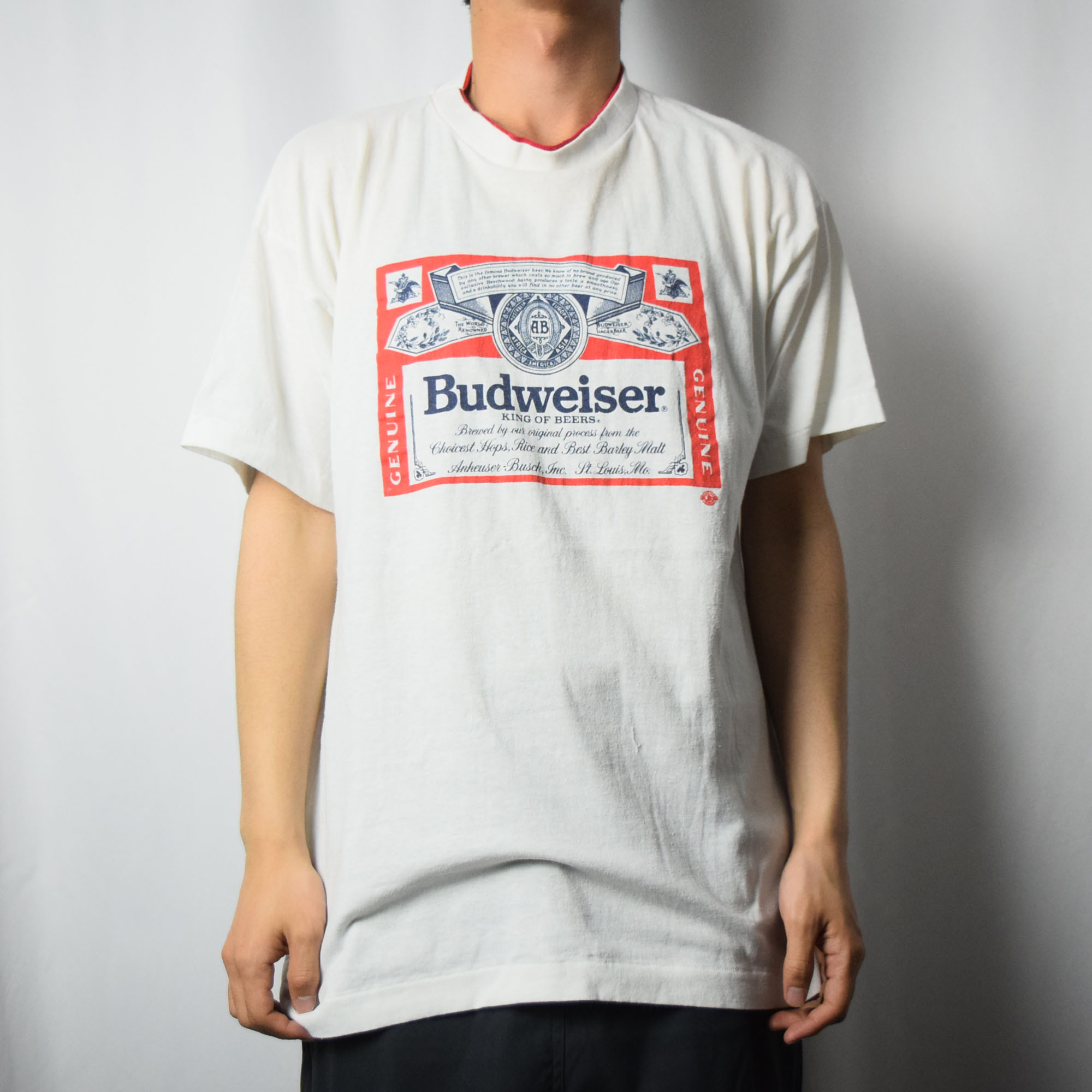 90's Budweiser USA製 ビールメーカー プリントTシャツ XL